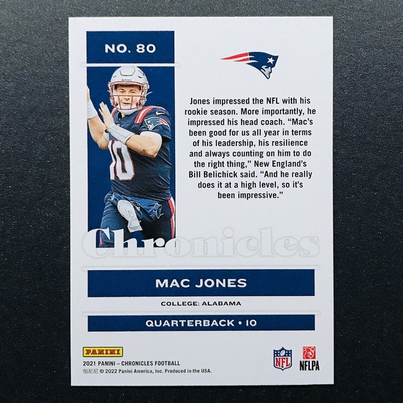 Mac Jones RC - 2021 Panini Chronicles #80 - Picture 2 of 2
